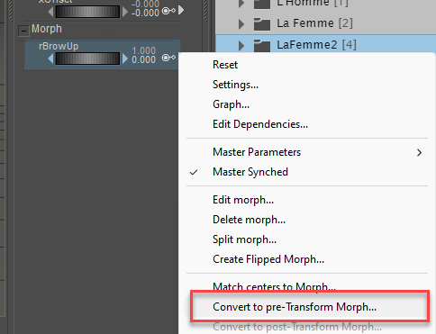 Editing Master Parameters