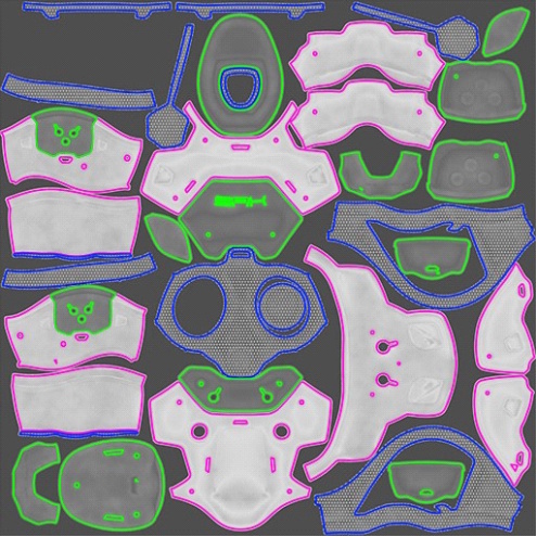 Body Roughness Map PBR - Physical Based Rendering
